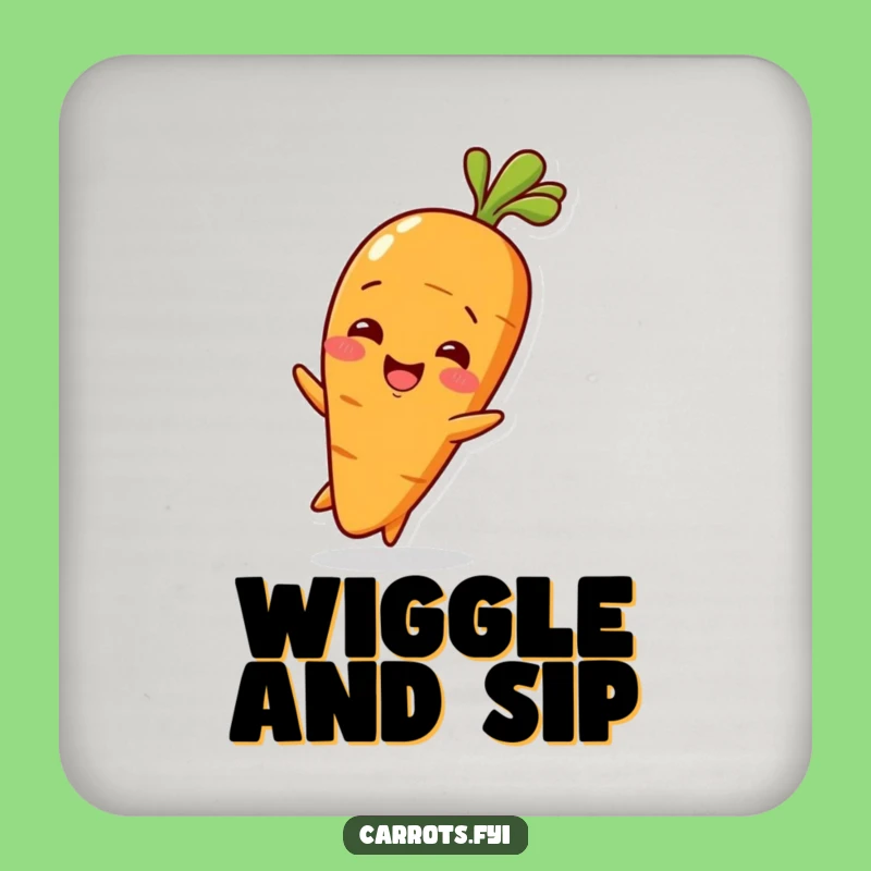 Funny Baby Carrot Wiggle Coaster: Cute Veggie for Adorable Surface Protection