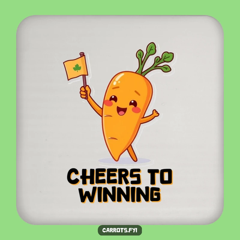 Funny Carrot Flag Coaster: Add Spirited Charm to Your Drinks