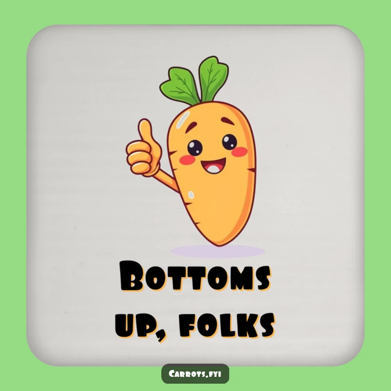 Funny Carrot Thumbs Up Coaster: Protect Your Surfaces with This Hilarious Veggie Accessory!