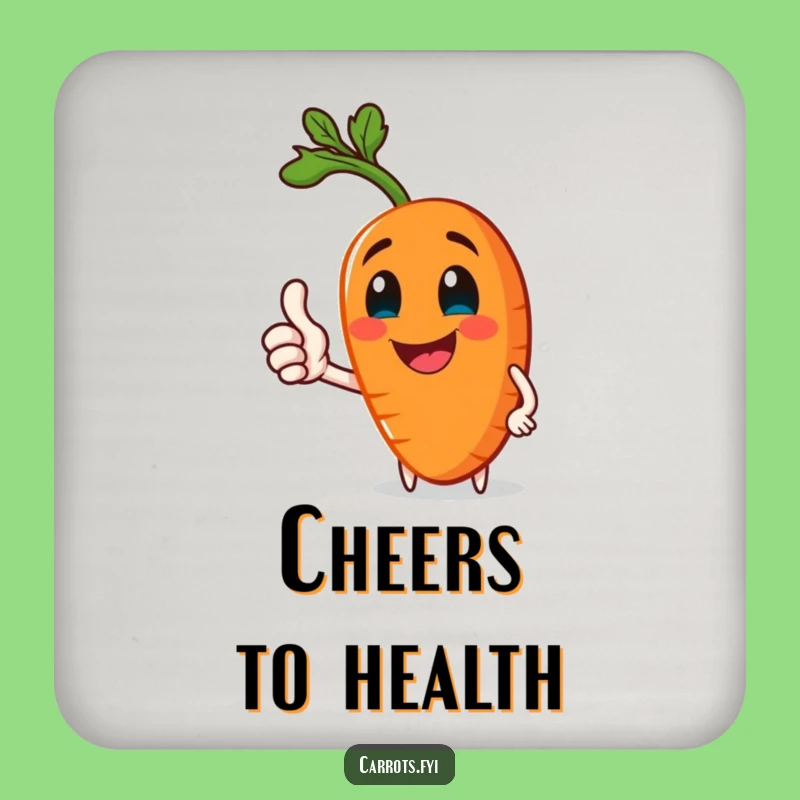 Funny Jolly Carrot Thumbs-Up Coasters: Protect Surfaces with Smiles, Perfect Funny Gift