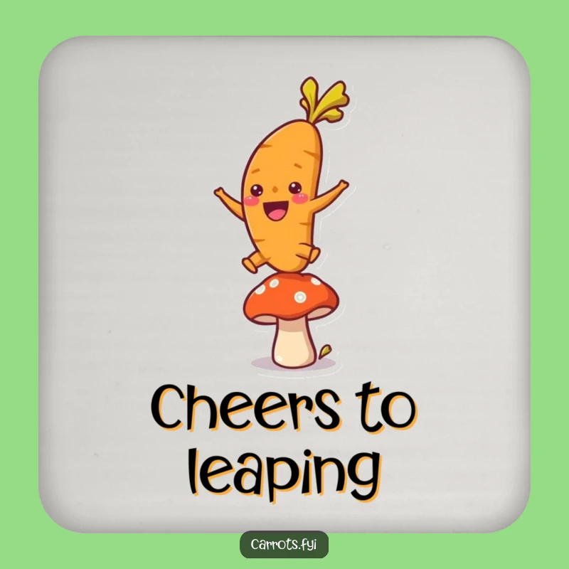 Funny Leaping Carrot Coasters: Protect Surfaces with Playful Veggie Action!