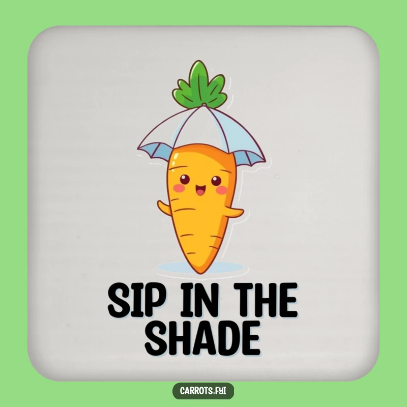 Funny Sunny Carrot Coaster: Protect Surfaces with Adorable Veggie Charm Gift