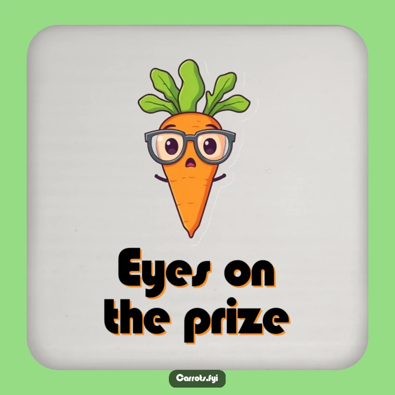 Funny Surprised Carrot Coaster - Hilarious Spectacle Veggie Drink Protector for Laughing Tables