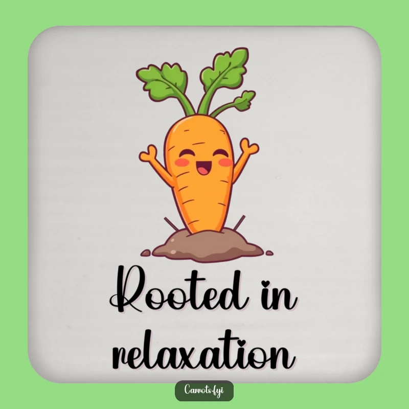 Funny Triumph Carrot Drink Coaster: Protect Surfaces with Veggie Humor