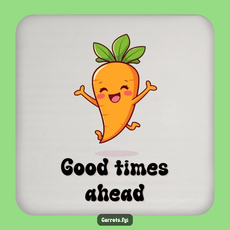 Funny Carrot Stick Leap Coaster: Joyful Veggie for Lively Table Protection