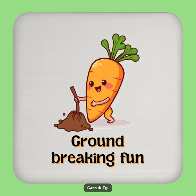 Funny Carrot Digging Coaster: Protect Your Table with This Hilarious Garden Accessory!