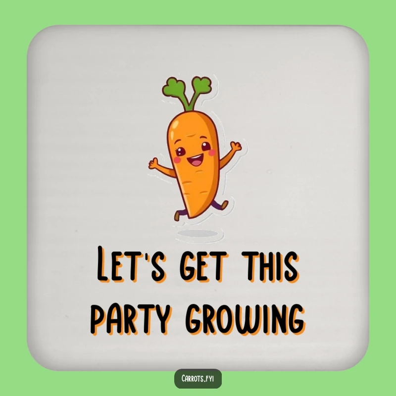 Funny Dancing Carrot Drink Coaster: Protect Surfaces with This Hilarious Veggie Art