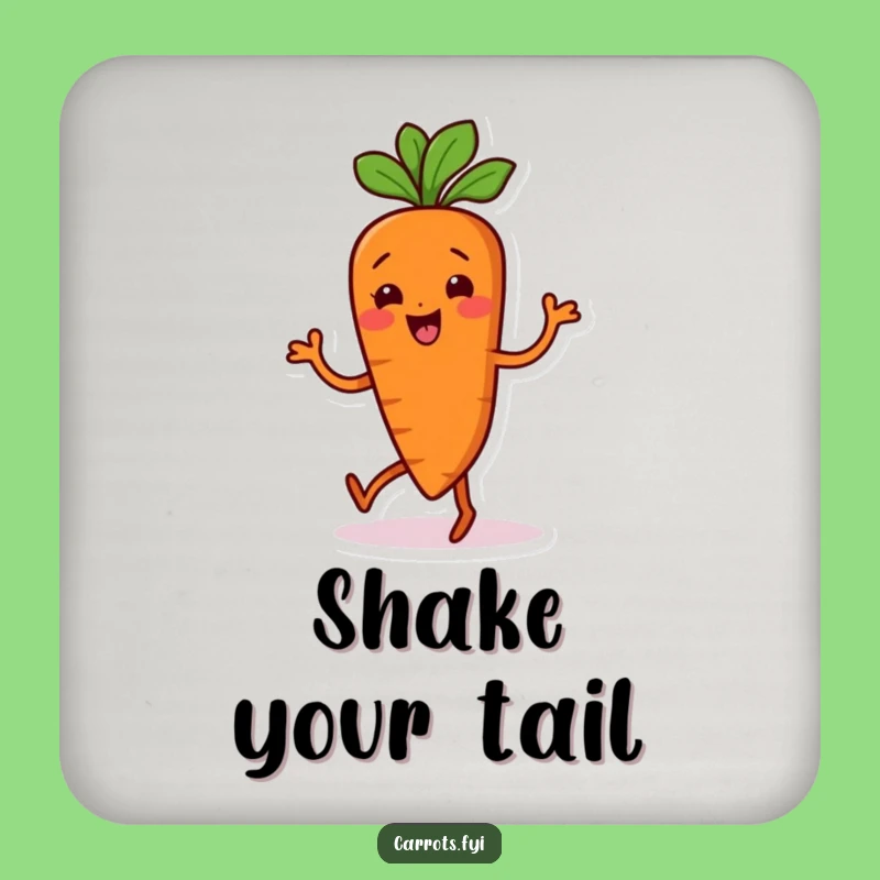 Funny Wiggling Carrot Dance Coaster: Protect Surfaces with Silly Moves, Unique Funny Gift