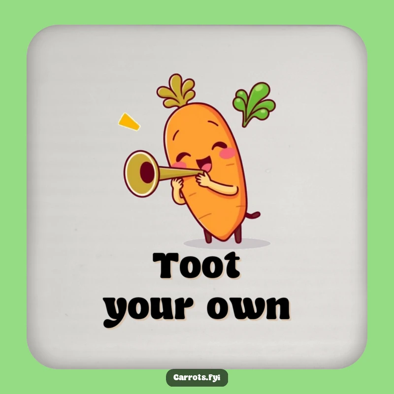 Funny Trumpet Carrot Coasters: Hilarious Table Protection for Musical Gatherings
