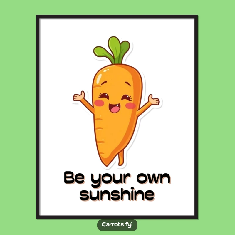 Funny Peeling Carrot Poster: Brighten Your Wall with Hilarious Inner Joy Art