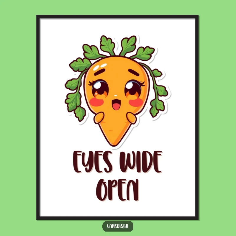 Funny Surprised Carrot Poster: Hilarious Wall Art for a Shocked Atmosphere