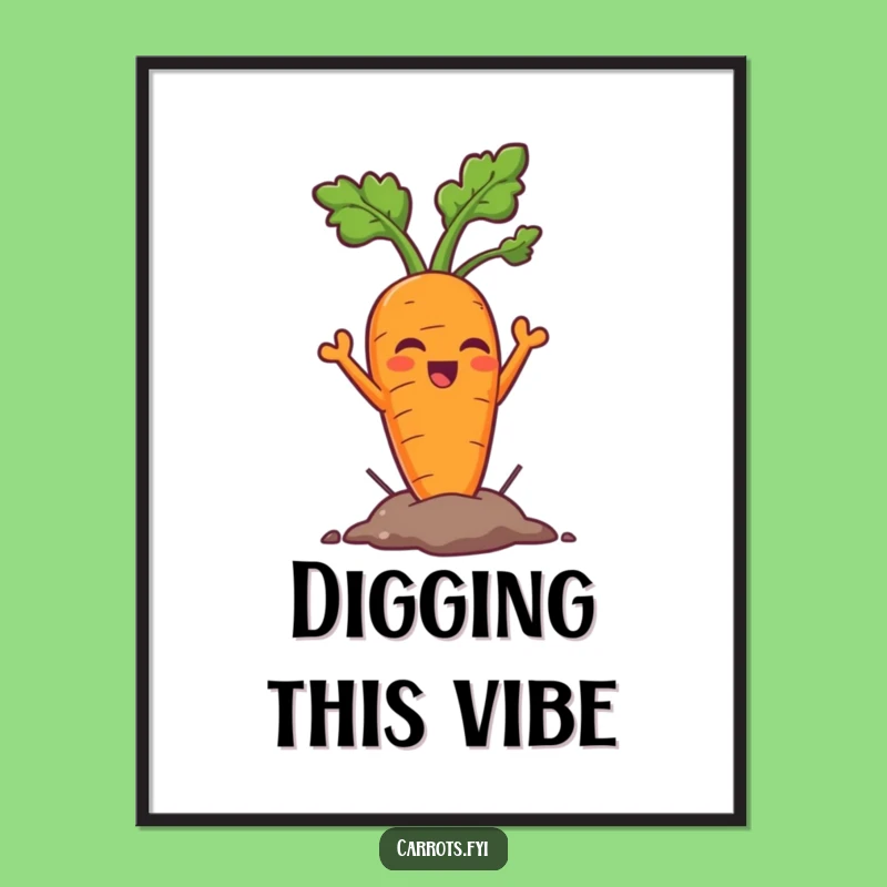 Funny Triumph Carrot Poster: Celebrate Big Wins with Hilarious Veggie Art