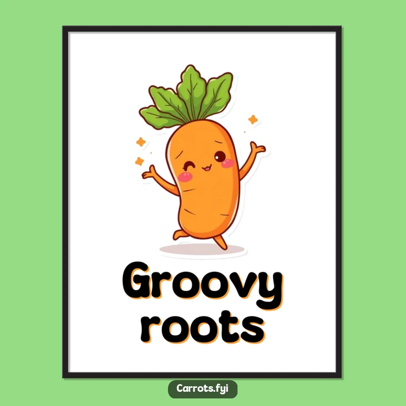 Funny Carrot Poster: Silly Dance for a Groovy Funny Gift