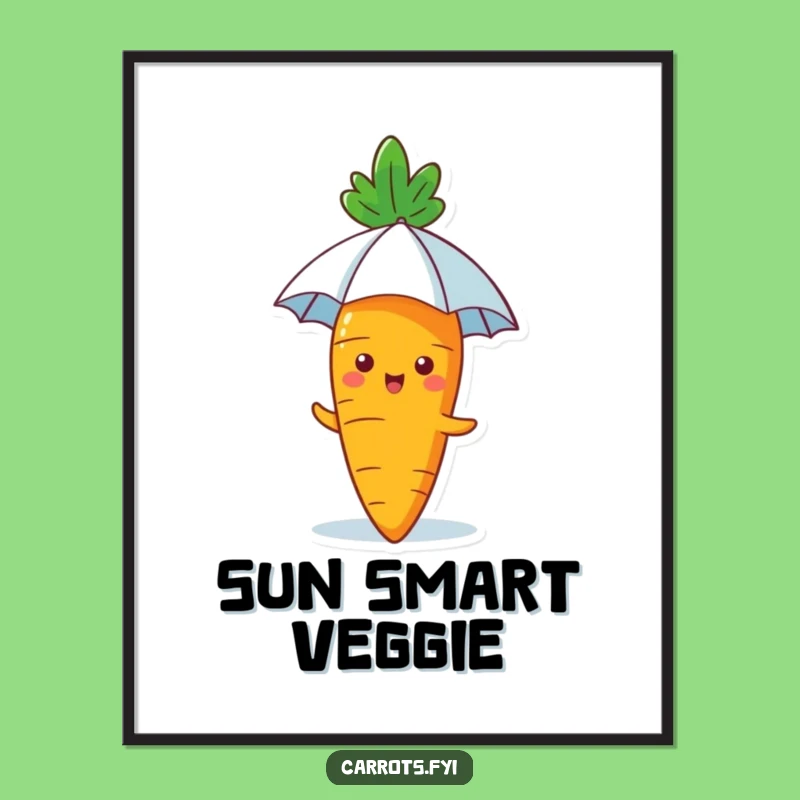 Funny Sunny Carrot Poster: Bring Home the Adorable Veggie Sunshine Gift