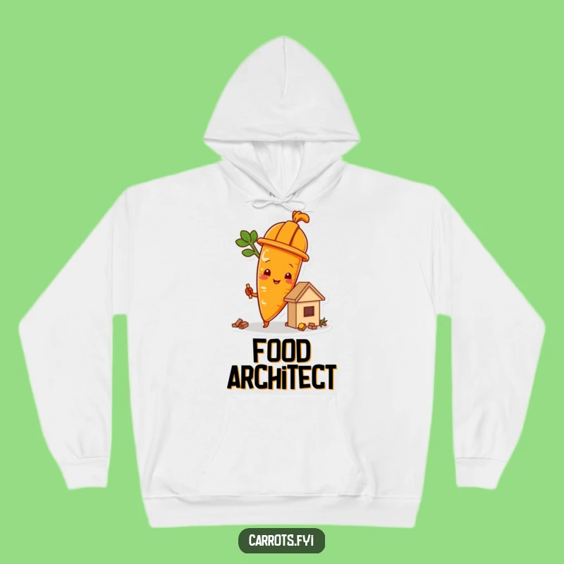 Funny Building Carrot Hard Hat Hoodie - Cozy & Hilarious Construction Gear