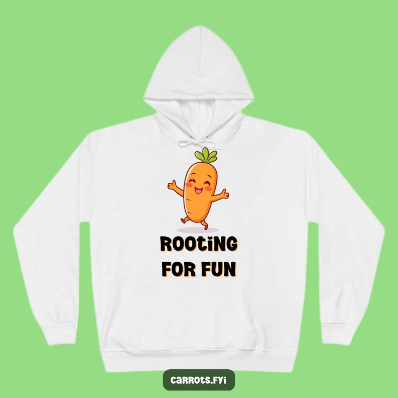 Funny Carrot Dance Hoodie: Cozy Veggie Character Apparel, Best Humorous Gift