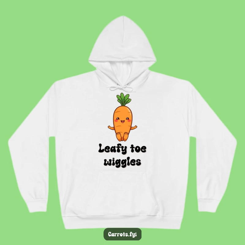 Funny Carrot Wiggle Hoodie - Cozy Smiling Veggie Sweatshirt, Great Funny Gift