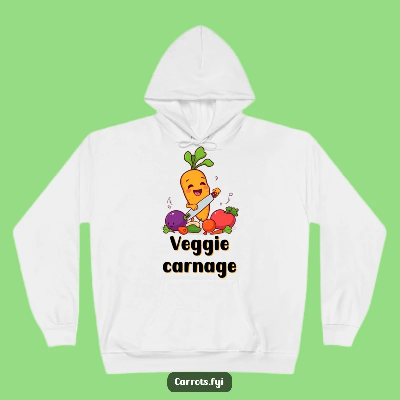 Funny Chopping Carrot Hoodie - Cozy & Hilarious Kitchen Master Gear