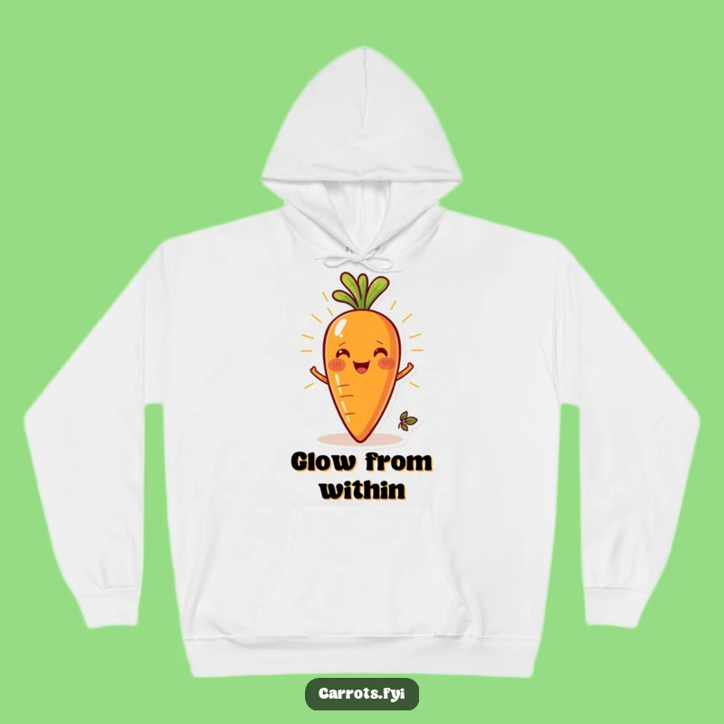 Funny Fresh Carrot Hoodie: Cozy & Radiant Veggie, Perfect Humorous Gift