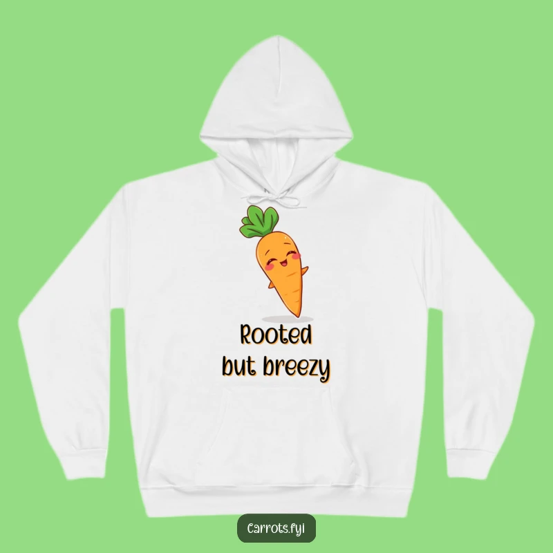 Funny Giggling Carrot Hoodie - Cozy Breezy Vegetable Wear