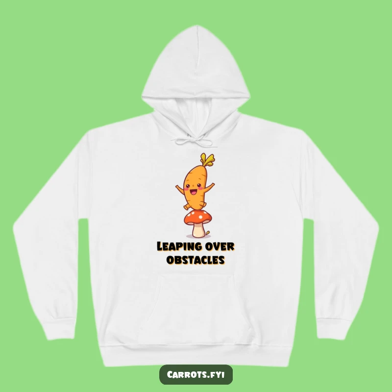 Funny Leaping Carrot Hoodie: Stay Cozy with Veggie-Powered Fun!