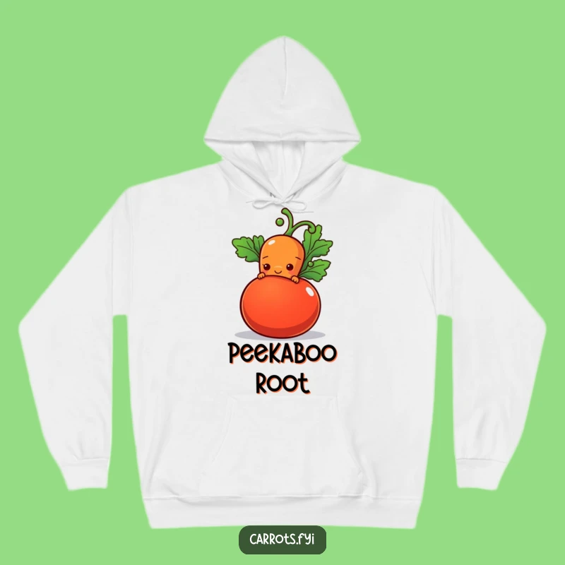 Funny Shy Carrot Hoodie - Cozy Up with this Hilarious Gentle Veggie Design!
