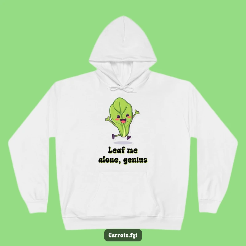 Funny Spinach Leaf Stunt Hoodie: Cozy Comedy for a Warm and Hilarious Winter