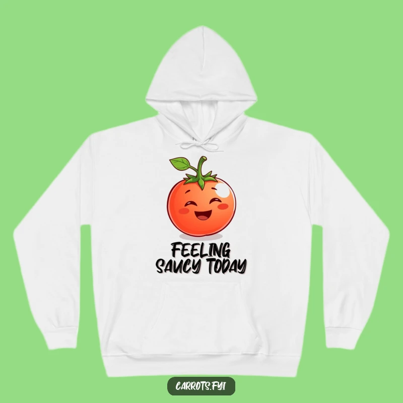 Funny Tomato Grin Hoodie: Cozy Fruit Character Sweatshirt, Perfect Funny Gift