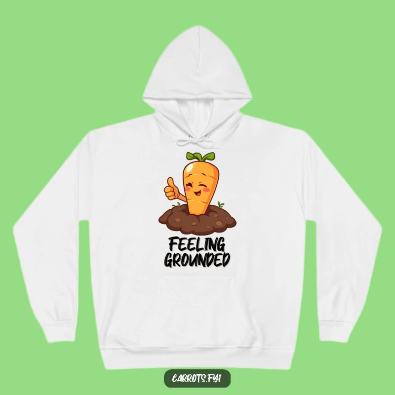 Funny Winking Carrot Hoodie: Cozy Vibes with a Thumbs Up, Ultimate Funny Gift