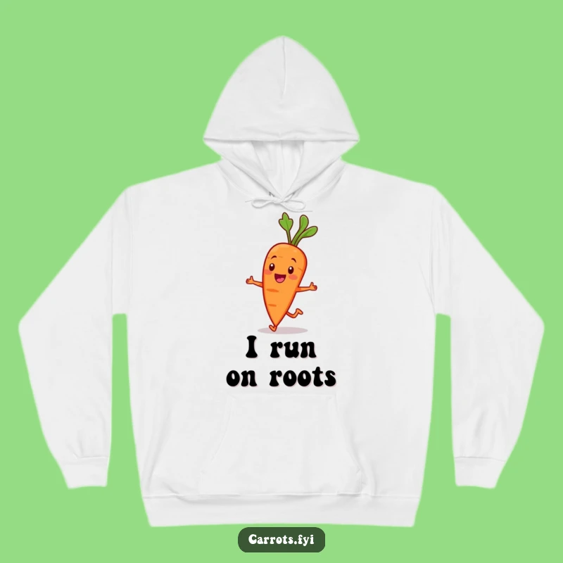 Cozy Funny Jogging Carrot Hoodie: Stay Warm with this Hilarious Veggie Character
