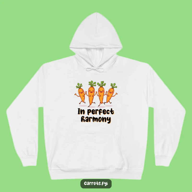 Funny Carrot Bunch Dance Hoodie: Cozy Veggie Team for Synchronized Warmth