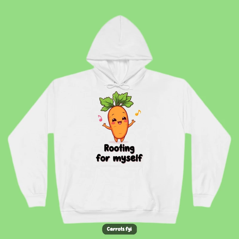 Cozy Funny Carrot Juggling Hoodie - Warm Garden Character Sweatshirt Gift