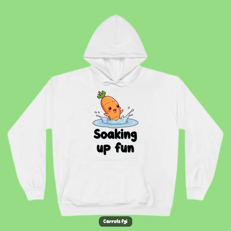 Funny Carrot Splash Zone Hoodie, Cozy Water Play Apparel, Comfy Funny Gift