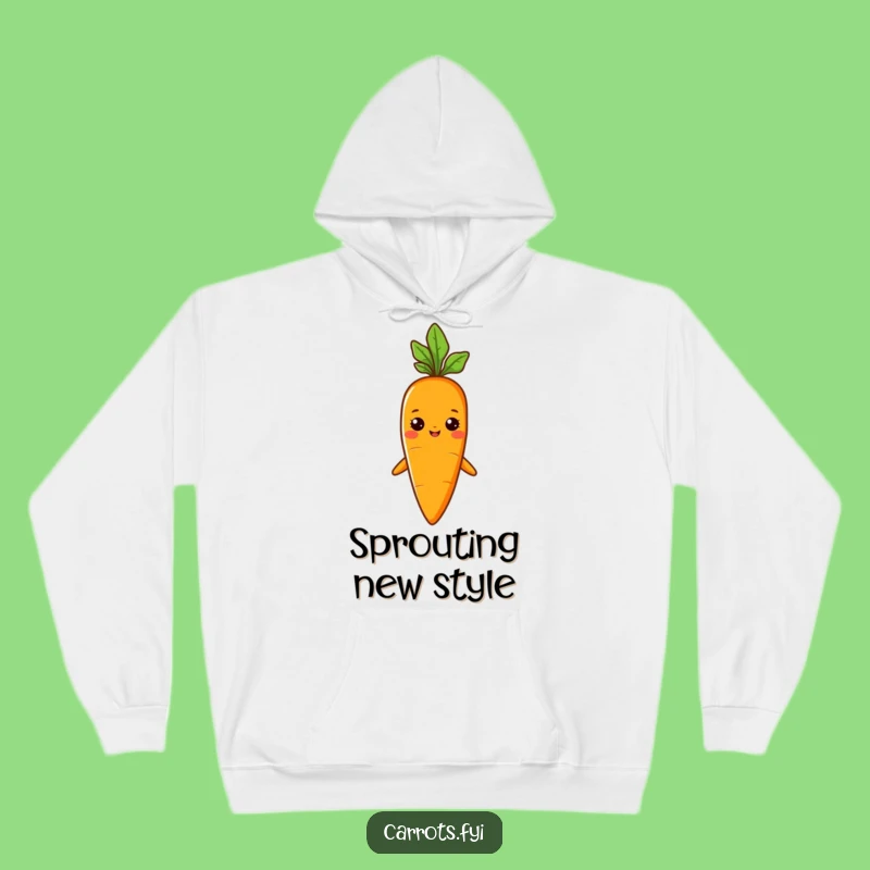 Funny Sprout Hat Carrot Hoodie, Cozy Veggie Pride Apparel, Comfy Funny Gift