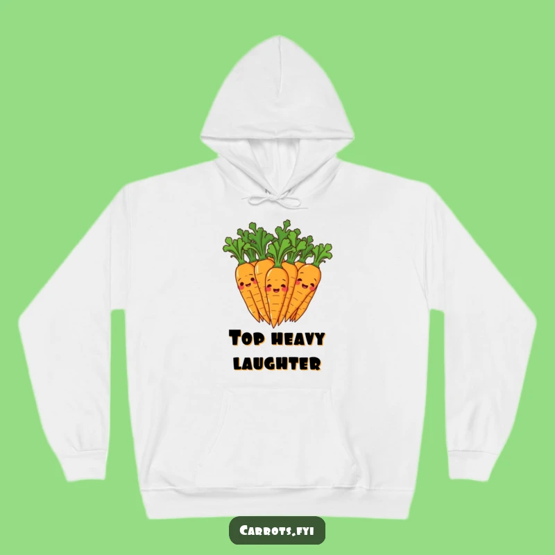 Funny Giggling Carrot Hoodie: Cozy Up with Lively Veggie Humor!