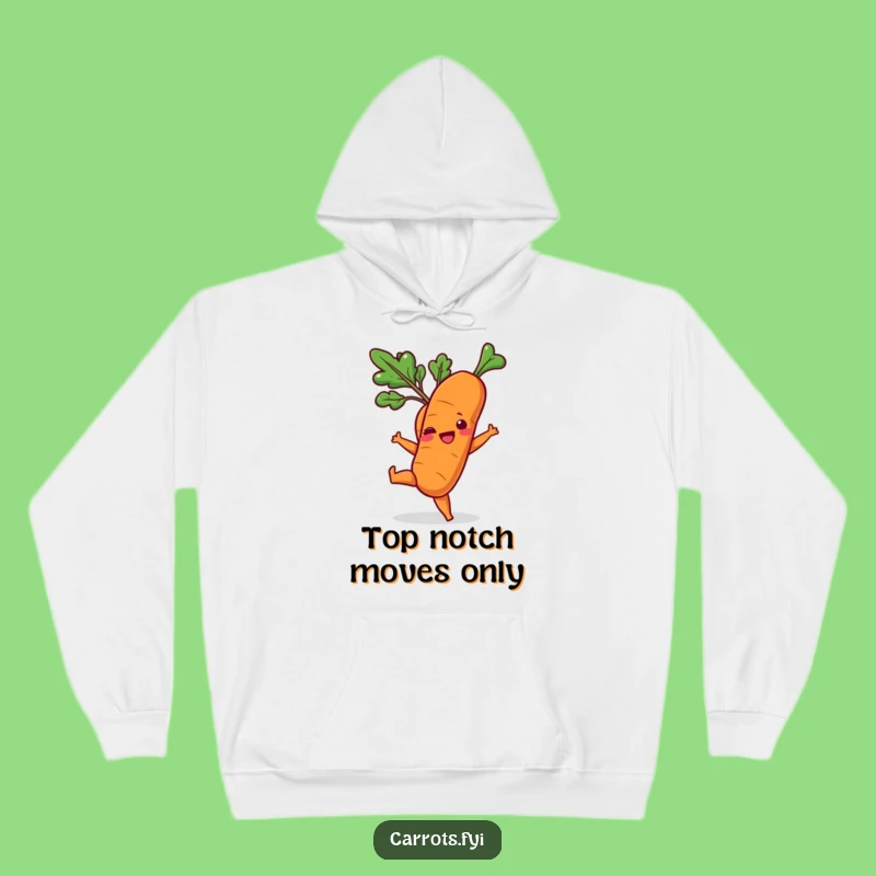 Funny Playful Carrot Kick Hoodie - Cozy Sweatshirt for Energetic and Fun Souls