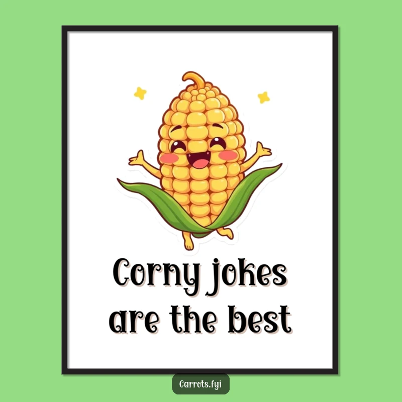 Funny Free Printable Wall Art: Spinning Corn - Whimsical Downloadable Decor!