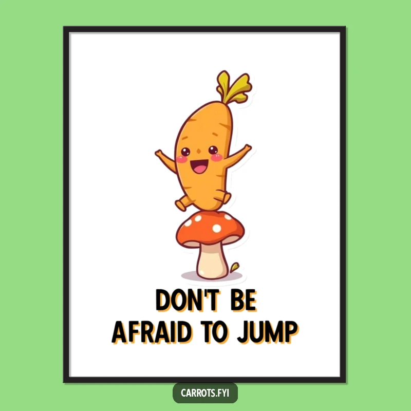 Free Printable Wall Art: Carrot Leap for a Hilarious Downloadable Gift