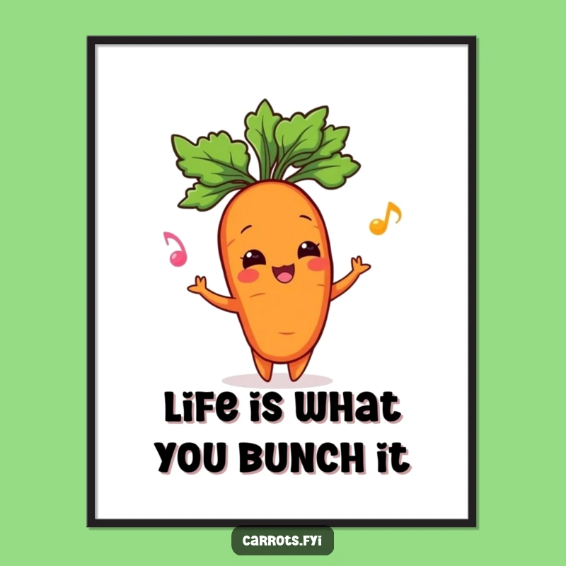 Free Printable Funny Wall Art: Juggling Carrot Joy - Downloadable Quirky Home Decor!