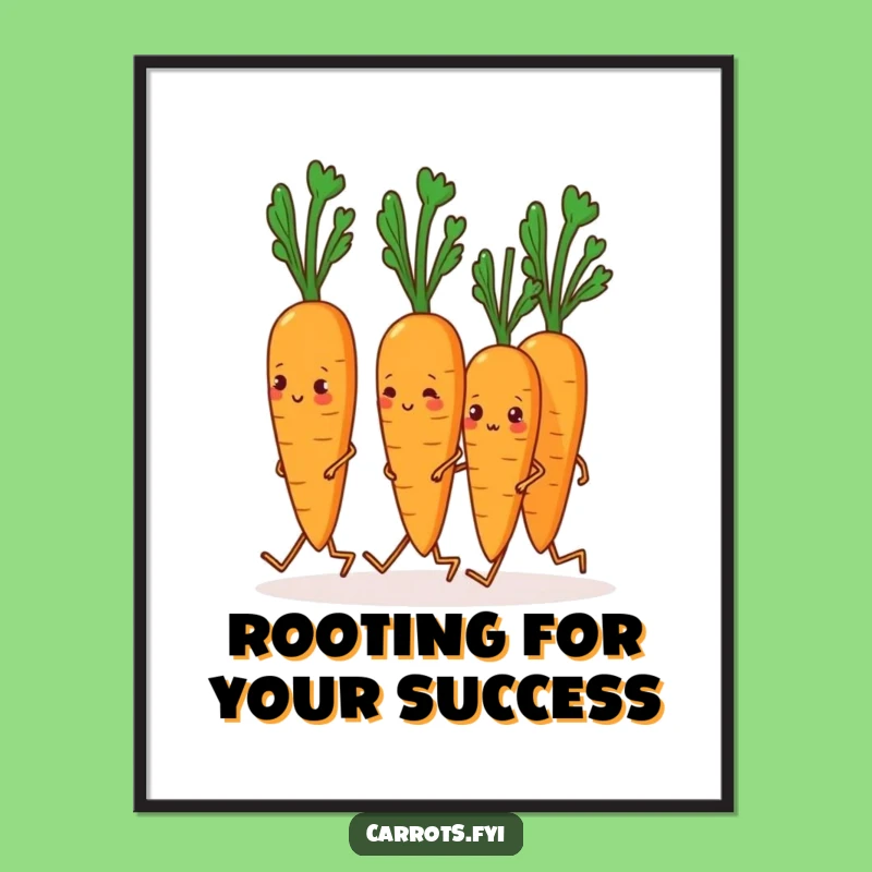 Free Printable Marching Carrot Art - Funny Downloadable Veggie Decor for Kitchen