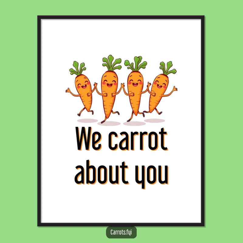 Free Printable Wall Art: Synchronized Carrot Dance Humorous Downloadable Art