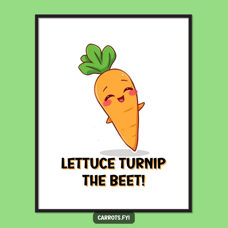 Funny Free Printable Wall Art: Giggling Carrot Gentle Breeze Downloadable Digital Art