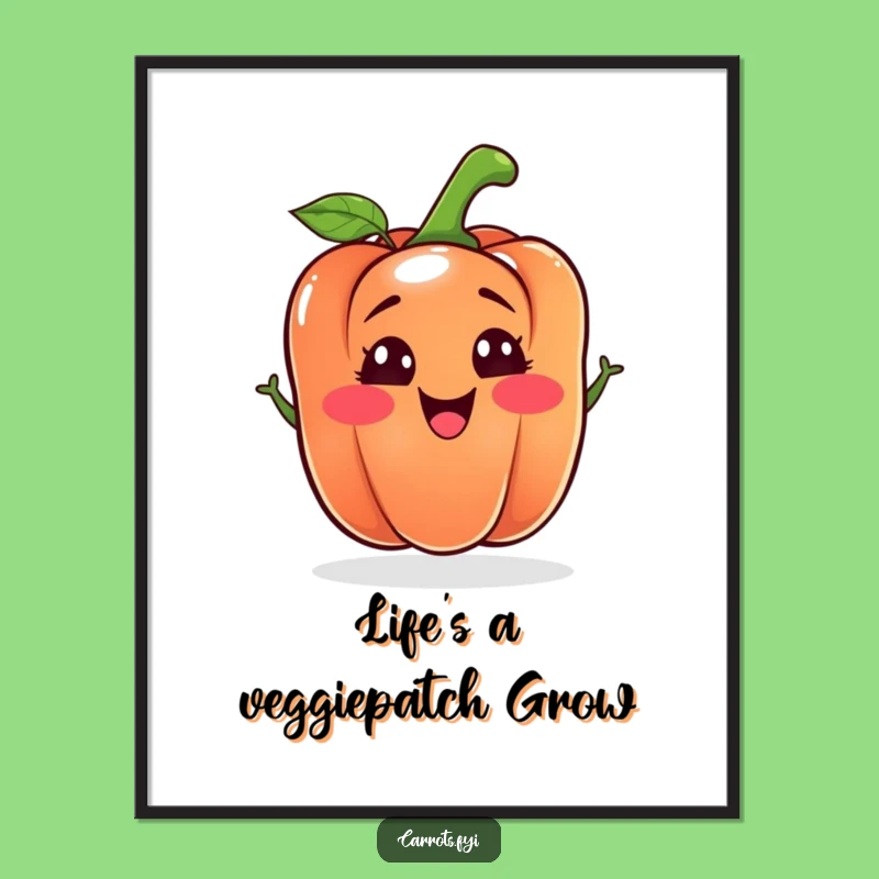 Free Printable Wall Art: Silly Bell Pepper Funny Downloadable Art for Quirky Decor