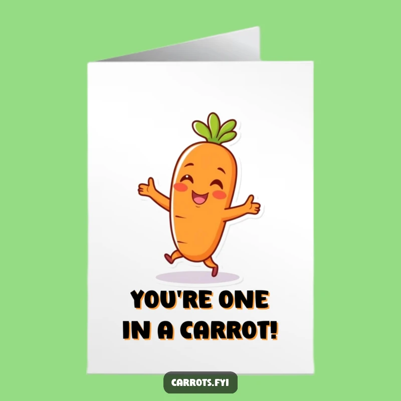 Free Printable Dancing Carrot Birthday Card - Funny Downloadable Gift!