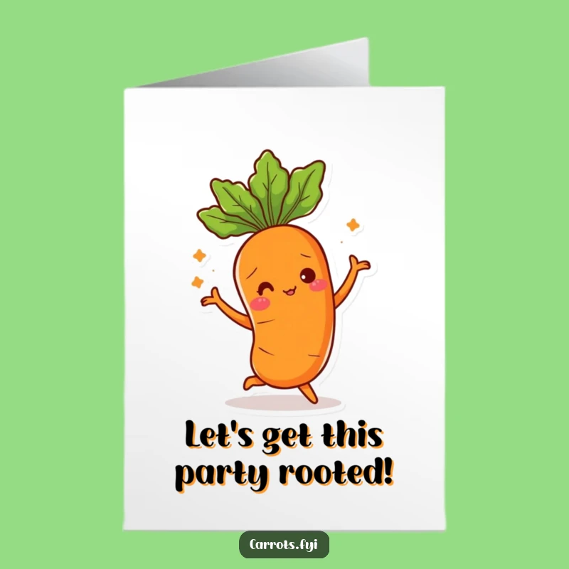 Free Printable Dancing Carrot Birthday Card: Funny Veggie Downloadable Fun!