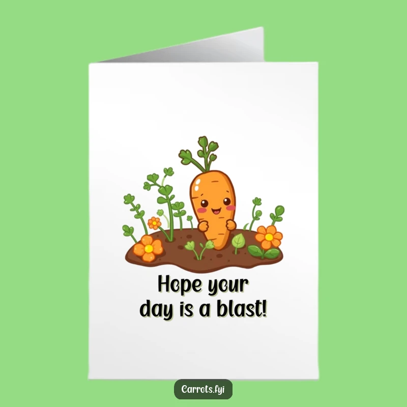 Free Printable Funny Birthday Card: Sneaky Carrot Surprise - Downloadable Cheeky Gift!