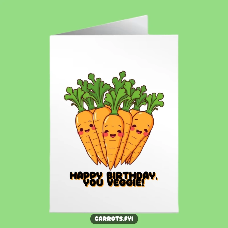 Free Printable Birthday Card: Giggling Carrots for a Funny Downloadable Gift