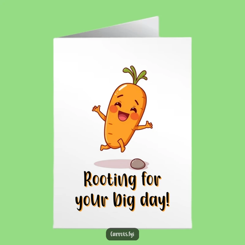 Free Printable Birthday Card: Funny Carrot Kicking Pebble, Hilarious Downloadable Gift