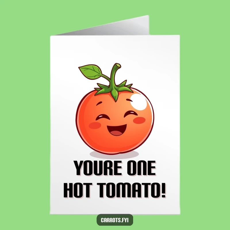 Free Printable Birthday Card: Grinning Tomato, Perfect Humorous DIY Gift!