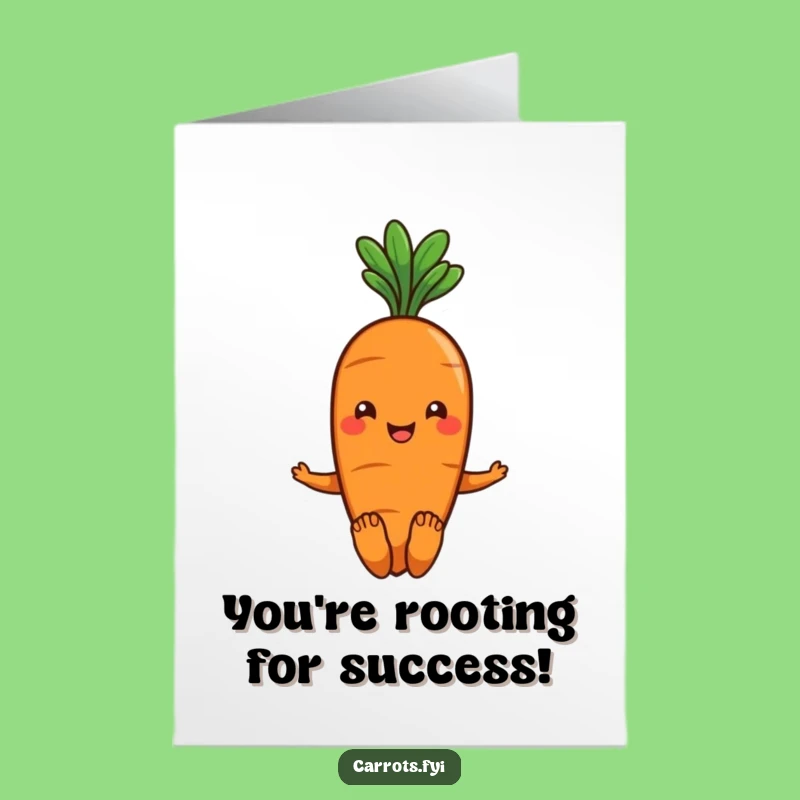 Free Printable Carrot Congrats Card: Wiggling Toes Funny Downloadable for Big Wins
